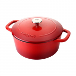 ZWILLING Raudonas ketaus emaliuotas puodas raudona be garų generatoriaus spalva