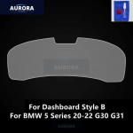 Skirta BMW 5 serijai 17-22 G30 G31 prietaisų skydeliui, navigacijos ekranui, permatoma TPU apsauginė plėvelė, apsauganti nuo įbrėžimų, taisanti plėvelė, priedai Dashboard 20-22 B