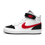 Nike Court Borough Mid 2 GS Balti Juodi Universitetiniai Raudoni CD7782-110 EU&nbsp;35.5