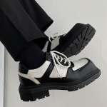 Vyri&scaron;ki kvėpuojantys batai su kvadratine nosimi Auk&scaron;čiausios klasės vyri&scaron;ki batai Auk&scaron;tos kokybės kasdieniai odiniai batai Storas padas Vyri&scaron;kas batas Zapatos Hombre 38 juoda balta spalva