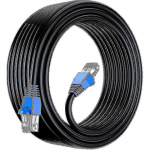 50m Cat6 Lauko Vandeniui Atsparus Tiesiogiai įkasamas Ethernet Kabelis - UTP CCA 550MHz Juodas 50M Tinklo Kabelis