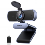 UGREEN FineCam Lite 4K žiniatinklio kamera, skirta itin HD 1080P 60 kadrų per sekundę, su privatumo apsauga, PDAF, USB A, USB C jungtimi, skirta nuotoliniam ry&scaron;iui ir suderinama su Windows, Mac ir