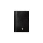 Montblanc Meisterst&uuml;ck dvigubo lankstymo raižytos odos vizitinė kortelių dėklas-piniginė Vyri&scaron;ka piniginė Juoda 14108 Basic Set (Bag+Dust Bag)