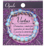 Les Tr&eacute;sors De Lily [Q6930] - Bracelet cr&eacute;ateur 'Min&eacute;ralia' opale - 8 mm balta