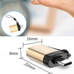 2 dalys i&scaron; USB-C į USB adapterį su Lanyard OTG USB-C į USB 3.0 moteri&scaron;ku adapteriu