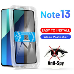 Diegimas vienu paspaudimu Privatumas grūdintas stiklas Xiaomi Mi 13 9T 10T 12T POCO F2 F3 X5 Redmi Note 9 10 10S 11 11S 12 12S Pro 5G 10C 12C ekrano apsauga Redmi 10C