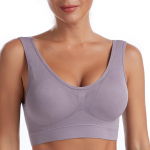 Besiūlė liemenėlė su pagalvėlėmis Didelio dydžio liemenėlės moterims Active Brassiere belaidė liemenėlė Push Up didelio dydžio liemenė 4XL pilka