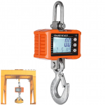 Skaitmeninės krano svarstyklės 1000 kg / 2204 lbs, pramoninio krano svarstyklės LCD foninis ap&scaron;vietimas su vieneto keitimu / duomenų laikymas / tara / nulis oranžinė