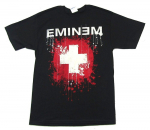 Eminem White Cross Splatter Image Juodi Unisex mar&scaron;kinėliai Prekės S