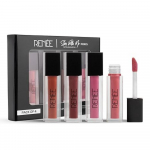 Stay With Me Mini Matinis Lūpų Dažas Nutty Nudes Po 2 ml Kiekvienas| Ilgai I&scaron;liekanti, Lengva ir Nepertepama Formulė| Atsparus Vandeniui ir Tepimui Combo of 4, 2ml