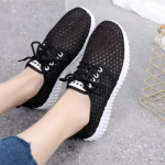 Stilingi senoviniai Pekino audinio moteri&scaron;ki batai: Mink&scaron;ti, neslidūs, kvėpuojantys tinkleliai, laisvalaikio sportiniai bateliai 36 juoda