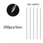 100 vnt./dėžutėje Vienkartinė sterili kūno auskarų vėrimo adata 10G 12G 14G 16G 18G 20G Plieninė Sterili Vienkartinė Ausiai Nosiai Bambai Speneliui Lūpai 20G 0.8mm