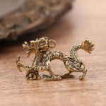 1 vnt kieto žalvario zodiako drakono mažos statulos darbalaukio ornamentas Feng shui dekoras 1