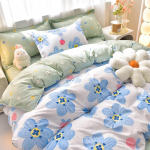 Augalinis ka&scaron;myras &scaron;lifuotas keturių dalių patalynės komplektas bendrabučiams ir namams 2.0 Bed Set (Duvet Cover 200x230cm)