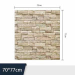 70*77cm 3D Vandeniui atsparūs lipnūs ypač stori XPE putų retro plytų ra&scaron;to tapetai apsaugai nuo smūgių, svetainės, miegamojo, vaikų kambario dekoras 10pcs