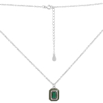 Sidabrinė vėrinys su fianitais, emaliu, gaminio svoris 2,1 g (60002240) 40-45cm balta