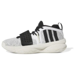 adidas Dame 8 EXTPLY Balti Juodi Vyri&scaron;ki Sportbačiai Avalynė-Baltas Pagrindas-Juodas Kreminės Baltos Spalvos ID5678 46