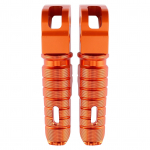 1 pora aliuminio lydinio galinių kojų atramų motociklo modifikavimo priedas tinka 125 250 300 RC200 390 2014+(Juoda ) Orange oranžinė