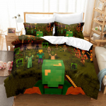 3D Skaitmeninės spaudos trijų dalių Minecraft žaidimo vaiki&scaron;kas animacinis antklodės komplektas EU Single 140*200cm