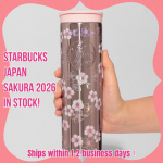 Starbucks Japonija SAKURA 2026 Nerūdijančio plieno gertuvė 16oz 473ml Vy&scaron;nių žiedų rožinė