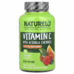 NATURELO, vitamino C su acerola vy&scaron;nia, citrusinių bioflavonoidų, 90 daržovių kapsulių