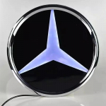 Automobilio priekinių grotelių logotipas &scaron;viečiantis 3D LED ženklelis Mercedes Benz W447 V klasės VITO emblemai &Scaron;viečiantis dekoratyvinis ap&scaron;vietimas