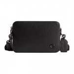 Coach Charter 19 Dvigubo užtrauktuko užsegimas Poliruota akmenuko oda Pečių krep&scaron;ys per petį Maži vyri&scaron;ki krep&scaron;iai Juodas CR782-BLK Basic Set (Bag+Dust Bag)
