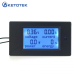 DC 6,5-100V 0-20A Skaitmeninis LCD Volt AMP Voltmeter Ampermetro galios energijos matuoklio modulis rodo VAW Wh