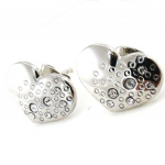 Les Tr&eacute;sors De Lily [J0064] - Boucles Acier 'Love' blanc