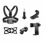 Andoer 6 viename krūtinės diržo tvirtinimo reguliuojamas krūtinės diržo diržas su pasukamu telefono spaustuko keitimu With Rotatable Phone Clip