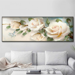 Deimantinis siuvinėjimas Naujas &scaron;iuolaiki&scaron;kas gyvenamasis kambarys Gėlės rožių drugelis deimantinis paveikslas pilnas kvadratas / apvalus Full Round 20x60CM