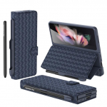 Su S Pen Luxury Odinės piniginės kortelės lizdo dangteliu, skirtu Samsung Galaxy Z Fold 3 4 5g Case 360 ​​&deg;Full Protection Coque Fundas