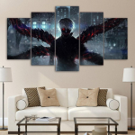 5 vnt. Plakatas Japonija Anime Tokyo Ghoul Wall Art Canvas HD Print Living Room Namų dekoras Namų apdaila Tapyba Moduliniai paveikslėliai 20x35cm*2 20x45cm*2 20x55cm*1