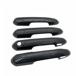Automobilio prabangus juodas anglies pluo&scaron;to i&scaron;orinis ABS Toyota Crown Crossover S235 2023 2024 durų rankenų dangtelio lipdukas automobilis 4Handle 2 Buttons