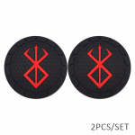 2 vnt. &bdquo;The Sacrifice&ldquo; logotipas &bdquo;Blood Car Water Cup&ldquo; lizdas Universalus automobilio padėkliukas, neslystantis kilimėlis, anime dekoracija 2PCS juoda