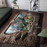 3D Juros periodo dinozaurų drakono ra&scaron;tas dekoratyvinis kvadratinis kilimėlis Modernus namas Svetainės grindys Matinės miegamojo kilimų meno plakatų kilimėlis
