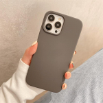 Pilkas juodas skystas viso silikono dangtelis, suderinamas su iPhone 14 13 12 11Pro Max X XR XS Max 6 6S 7 8 Plus Flocked mink&scaron;tas apsauginis dėklas For iphone11