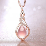 Blizgantis Diva Fashion Rose Gold Crystal stilingas pakabukas karoliai moterims