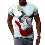 Madingi &Scaron;aunūs Stilius Gitaros grafiniai mar&scaron;kinėliai Vyrams Vasaros Įdomūs Kūrybi&scaron;kumo Ra&scaron;to Spausdinti Mar&scaron;kinėliai Trend harajuku Streetwear S