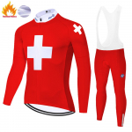 &bdquo;Thermal Smile&ldquo; FDJ dviratininkų kostiumas vyrams, žieminis megztinis, kalnų dviratis, 2023 m. M