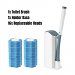 Vienkartinių tualeto &scaron;epetėlių rinkinys Tualeto lazdelės rinkinys ilgomis rankenomis vonios tualeto valymo &scaron;epetys su 8/16/24/32 vnt. Toilet Brush&16PCS Heads