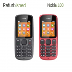 Atnaujintas originalus Nokia 100 mobilusis telefonas 1 Battery 1 Charger juoda