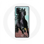 Coque pour Oppo A16 Cheval Noir De La Race Frisonne