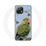 Coque pour Xiaomi Mi 11 Lite Perruches Oiseaux vert