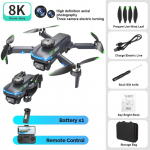 Naujas S118 Brushless Mini Drone GPS 8K Professional HD ESC trijų kamerų variklio optinis srautas, svyruojantis kliūčių i&scaron;vengimas, vėjui atsparus keturkopterio žaislas