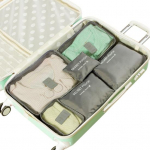 6 vnt. Kelionių laikymo krep&scaron;iai Drabužių laikiklis Vandeniui atsparus bagažo lagamino mai&scaron;elis arbūzo raudonos spalvos