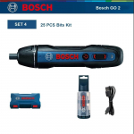 Bosch GO 2 belaidis elektrinis atsuktuvas Profesionalus i&scaron;manusis atsuktuvas 5 sukimo momento nustatymo USB įkraunamų rankinių grąžtų rinkiniai