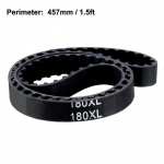 Juodas pavaros krumplinis diržas 10 mm pločio paskirstymo diržo skriemuliai sinchroninis uždaros kilpos galios perdavimas Perimeter 396mm