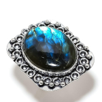 Labradorite Gemstone Handmade 925 Sterling Silver Gift Jewelry Ring Size 7 y7y06