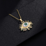 Turkijos Lucky Evil Eye karoliai Moteri&scaron;ki Vyrai 5 Stilius Aukso Spalva Cz Mėlynos Akys Moteri&scaron;kas Nerūdijančio plieno grandinėlė madingi papuo&scaron;alai 45cm